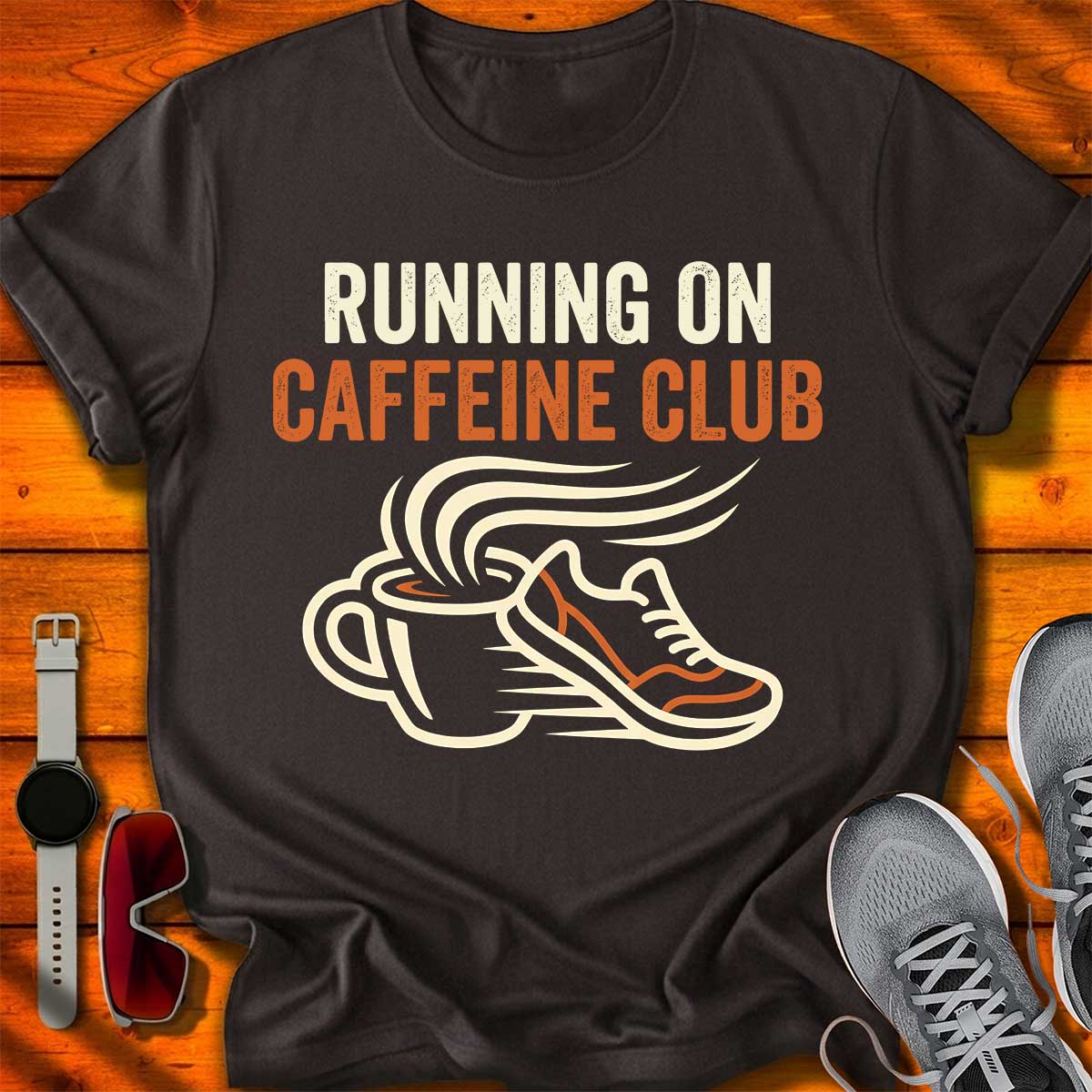Running on Caffeine Club T-Shirt DC UF