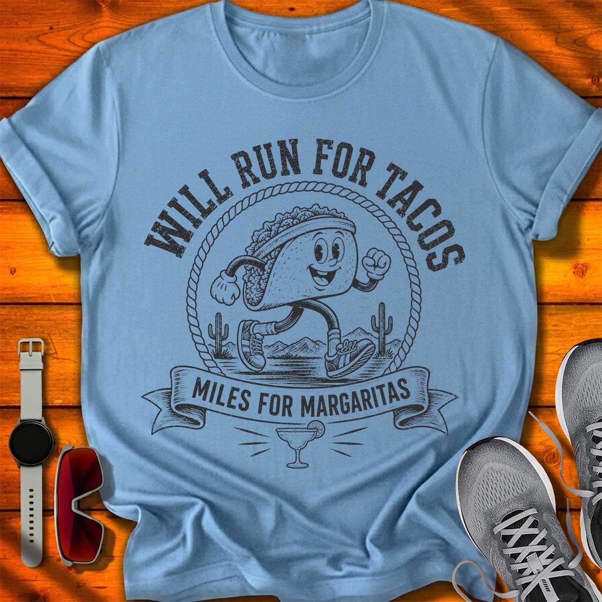 Will Run For Tacos T-Shirt LC UF